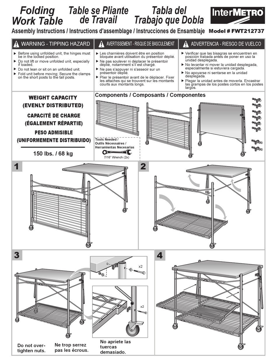 INTERMETRO IND. FWT212737 ASSEMBLY INSTRUCTIONS Pdf Download ManualsLib