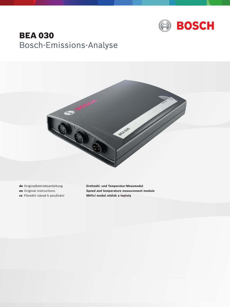 BOSCH BEA 030 ORIGINAL INSTRUCTIONS MANUAL Pdf Download ManualsLib
