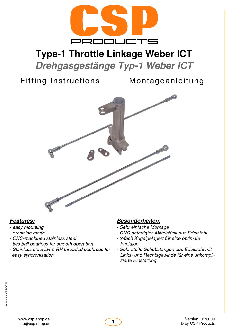 CSP PRODUCTS WEBER ICT FITTING INSTRUCTIONS MANUAL Pdf Download ...