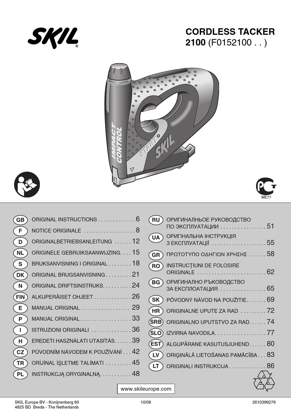 SKIL 2100 ORIGINAL INSTRUCTIONS MANUAL Pdf Download ManualsLib