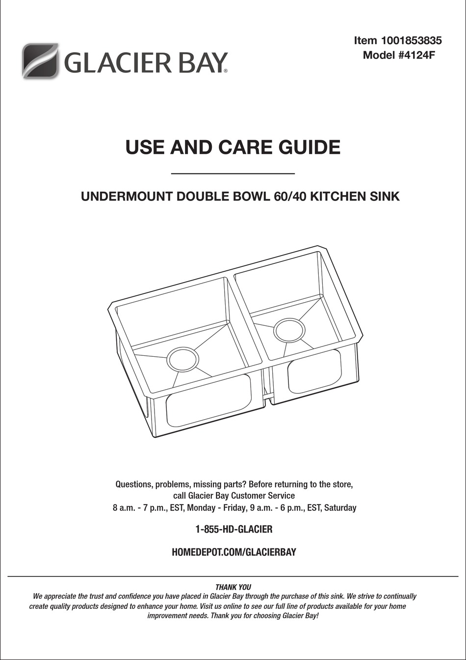 GLACIER BAY 4124F USE AND CARE MANUAL Pdf Download ManualsLib