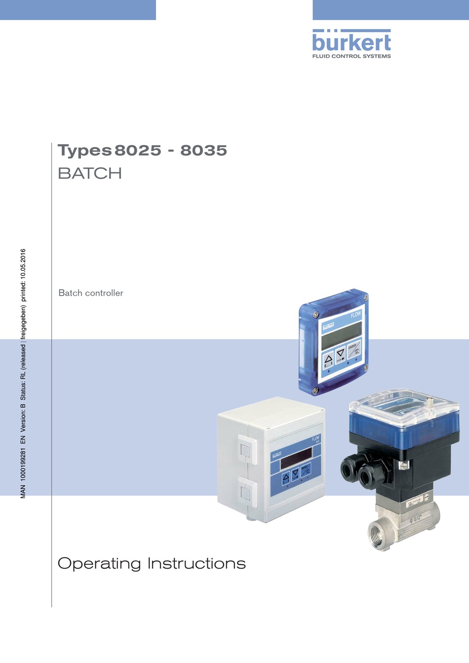 BURKERT 8025 OPERATING INSTRUCTIONS MANUAL Pdf Download ManualsLib