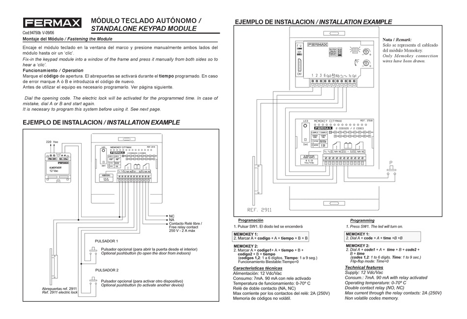 FERMAX 2911 MANUAL Pdf Download ManualsLib