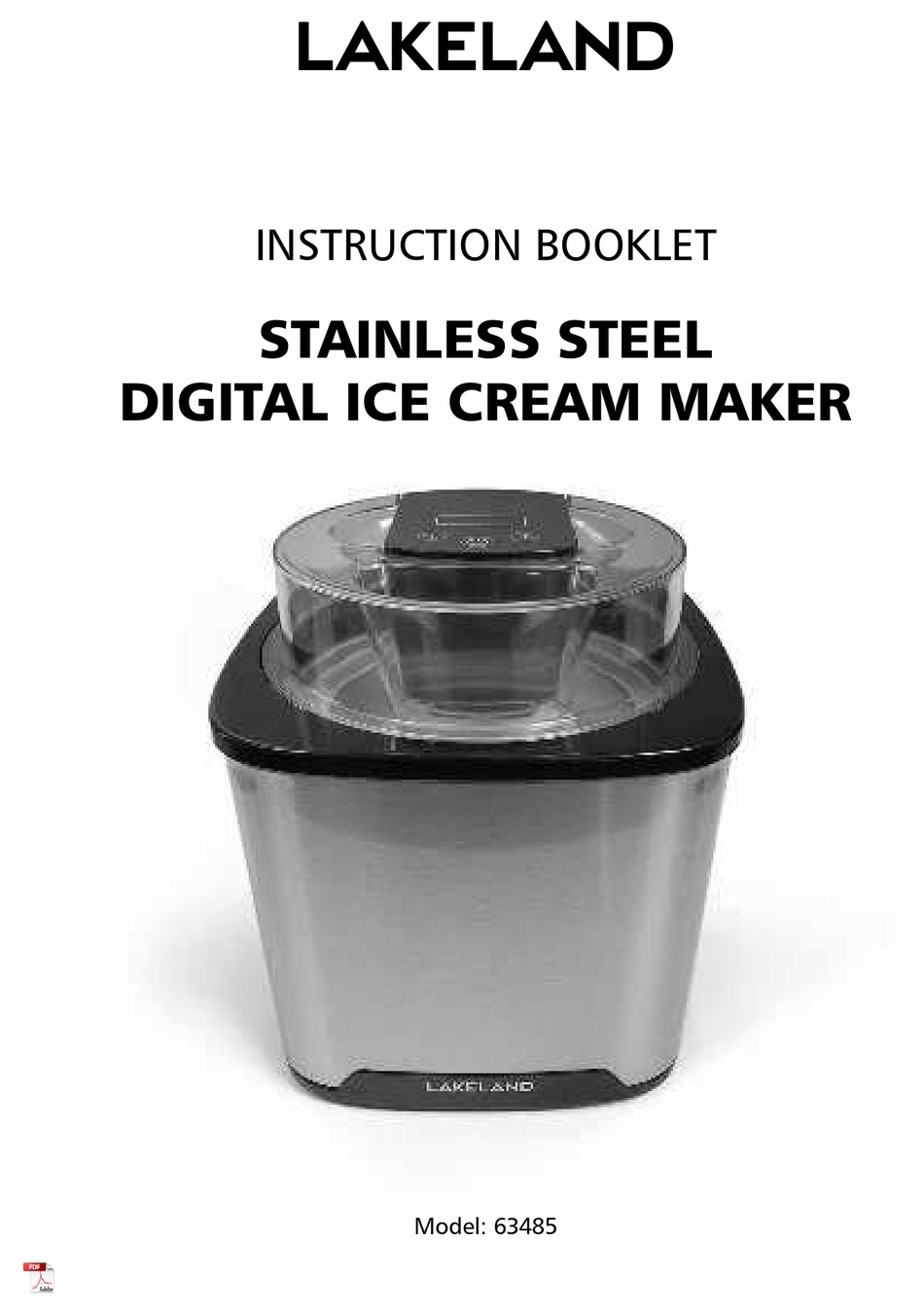 Lakeland digital ice cream maker hot sale