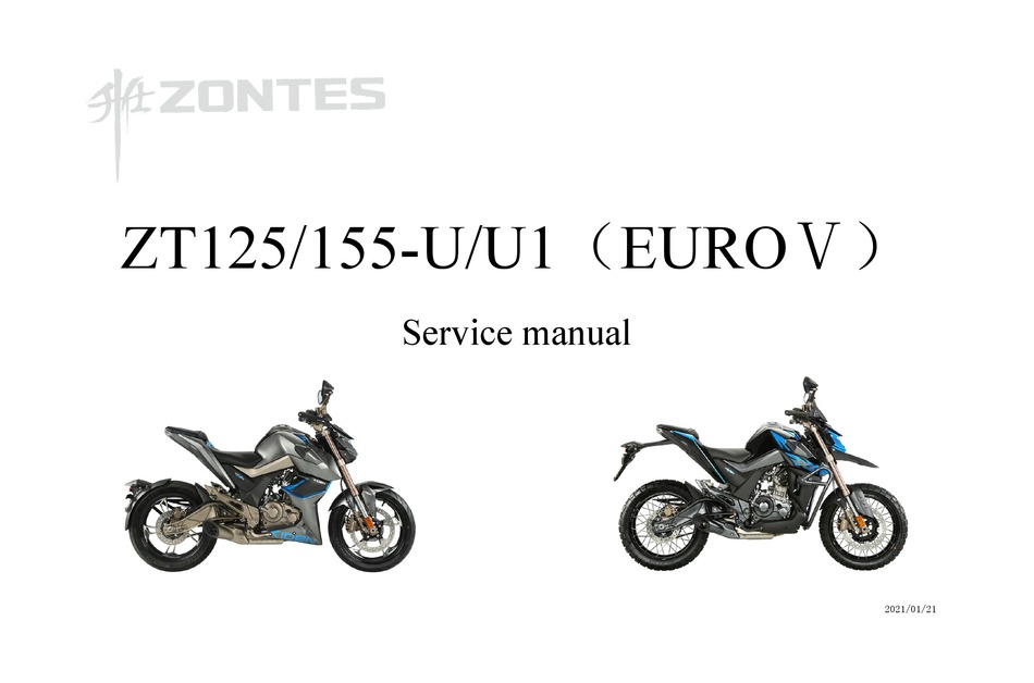 Zontes Zt125 U Service Manual Pdf Download Manualslib