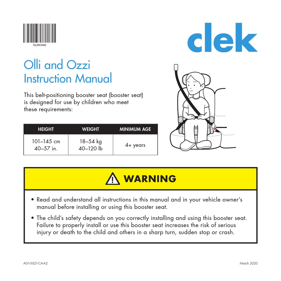 CLEK OLLI INSTRUCTION MANUAL Pdf Download ManualsLib