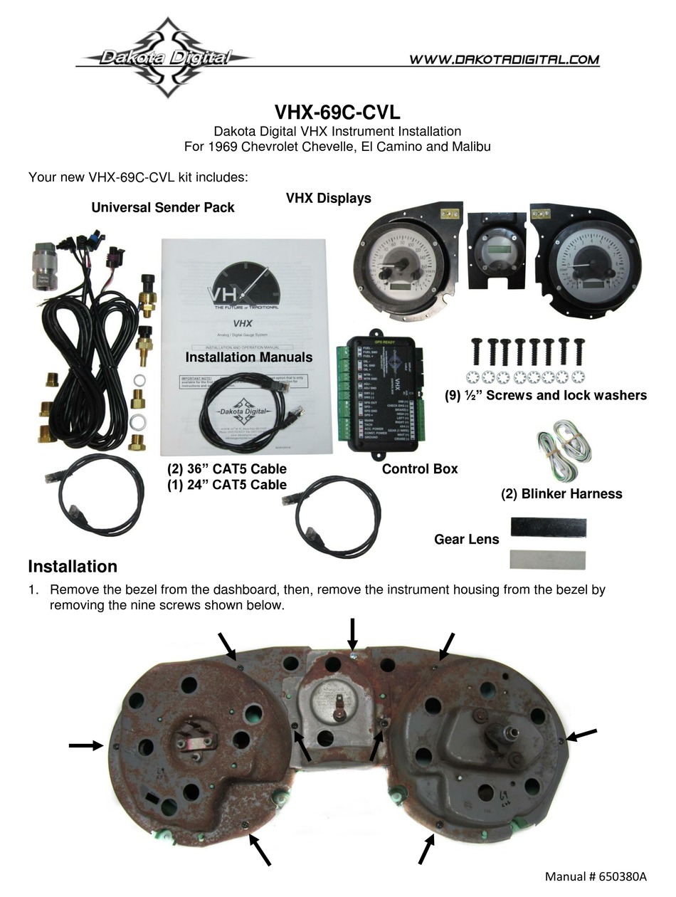 DAKOTA DIGITAL VHX69CCVL INSTALLATION MANUAL Pdf Download ManualsLib