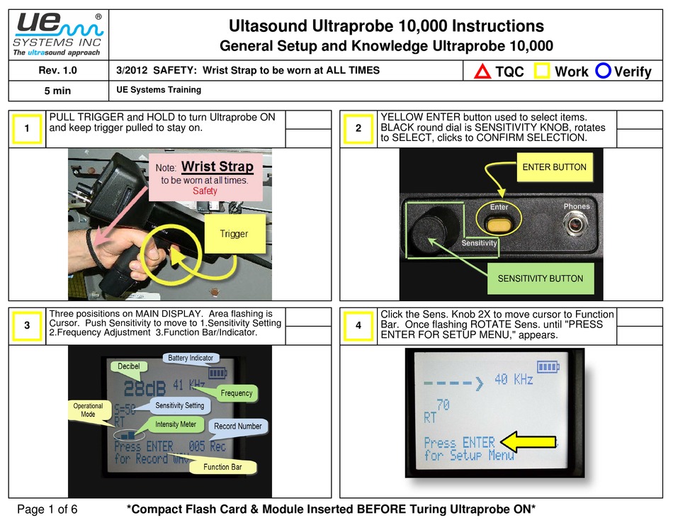 UE SYSTEMS ULTRAPROBE 10,000 GENERAL SETUP AND KNOWLEDGE Pdf Download