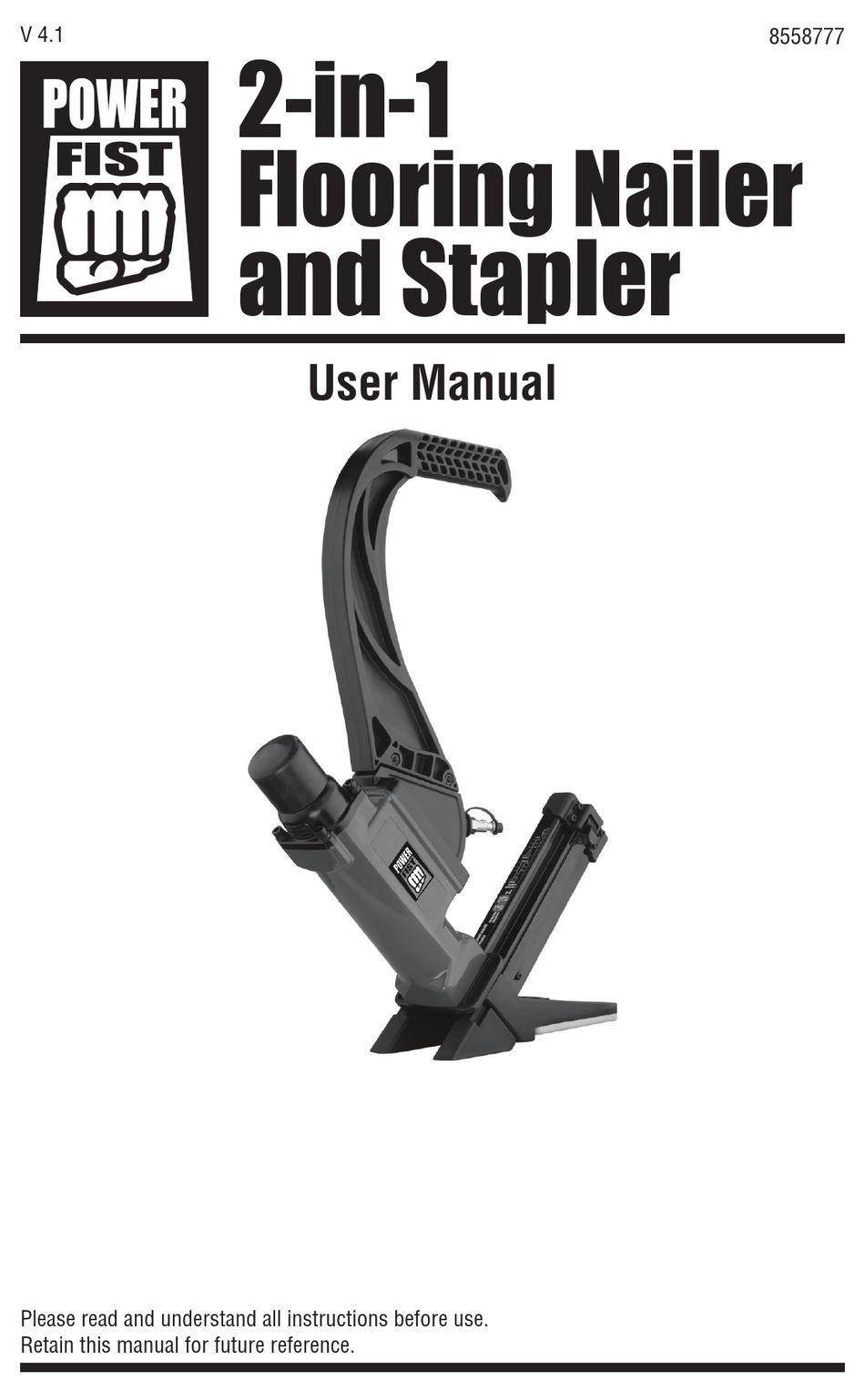 POWER FIST 8558777 USER MANUAL Pdf 