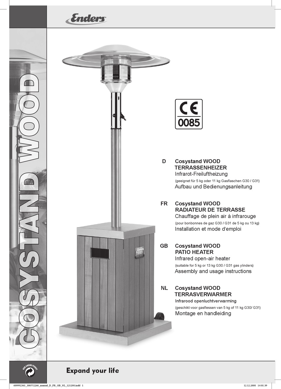 ENDERS COSYSTAND WOOD ASSEMBLY AND USAGE INSTRUCTIONS Pdf Download