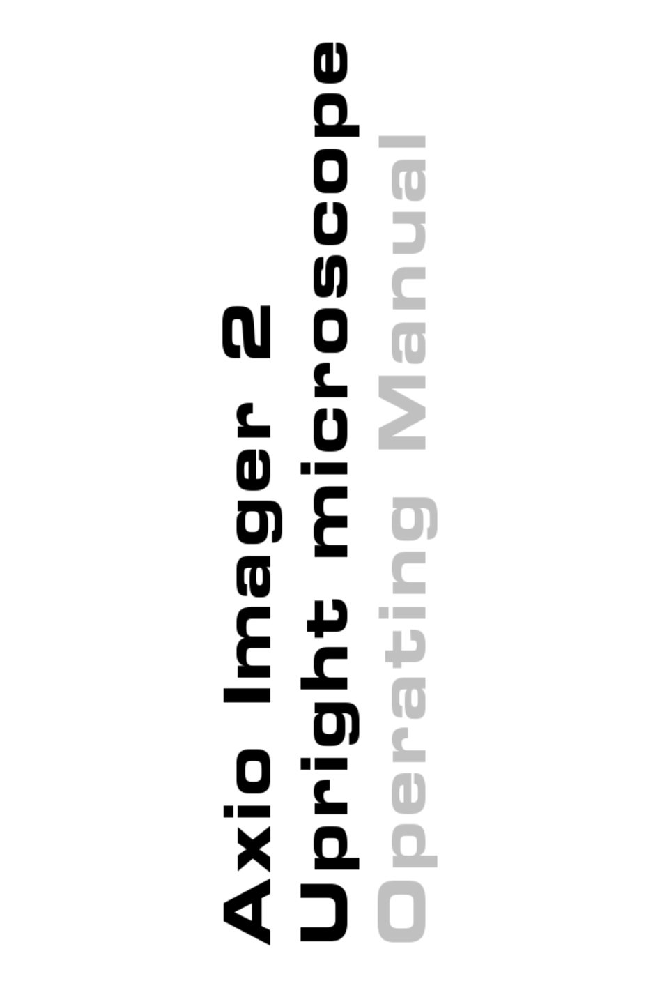 ZEISS AXIO IMAGER 2 OPERATING MANUAL Pdf Download ManuaLib