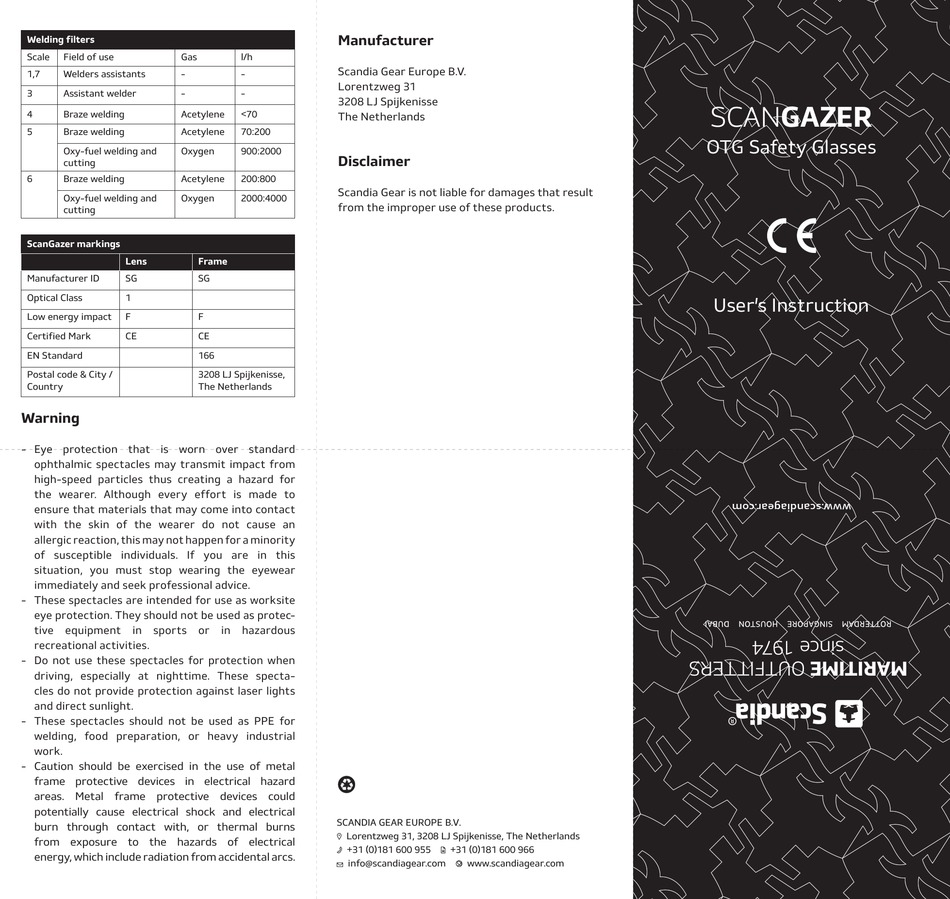 SCANDIA SCANGAZER USER INSTRUCTION Pdf Download ManualsLib