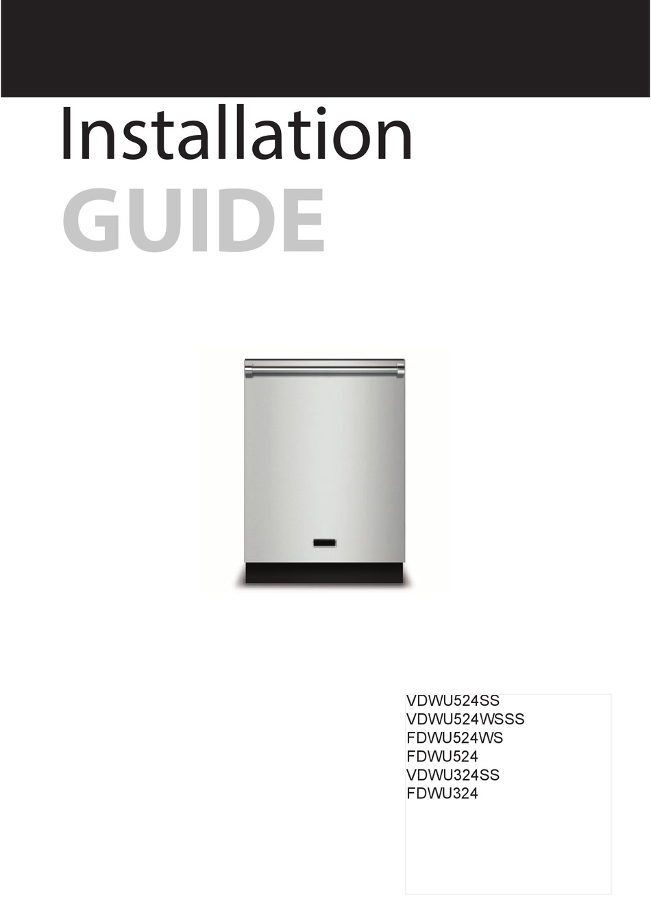 VIKING RANGE VDWU524SS INSTALLATION MANUAL Pdf Download ManualsLib