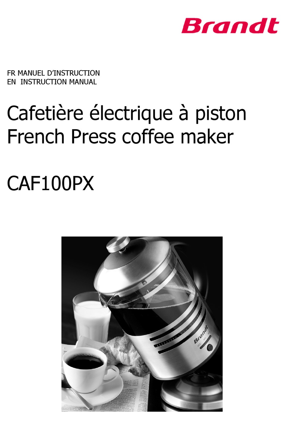 BRANDT CAF100PX INSTRUCTION MANUAL Pdf Download ManualsLib
