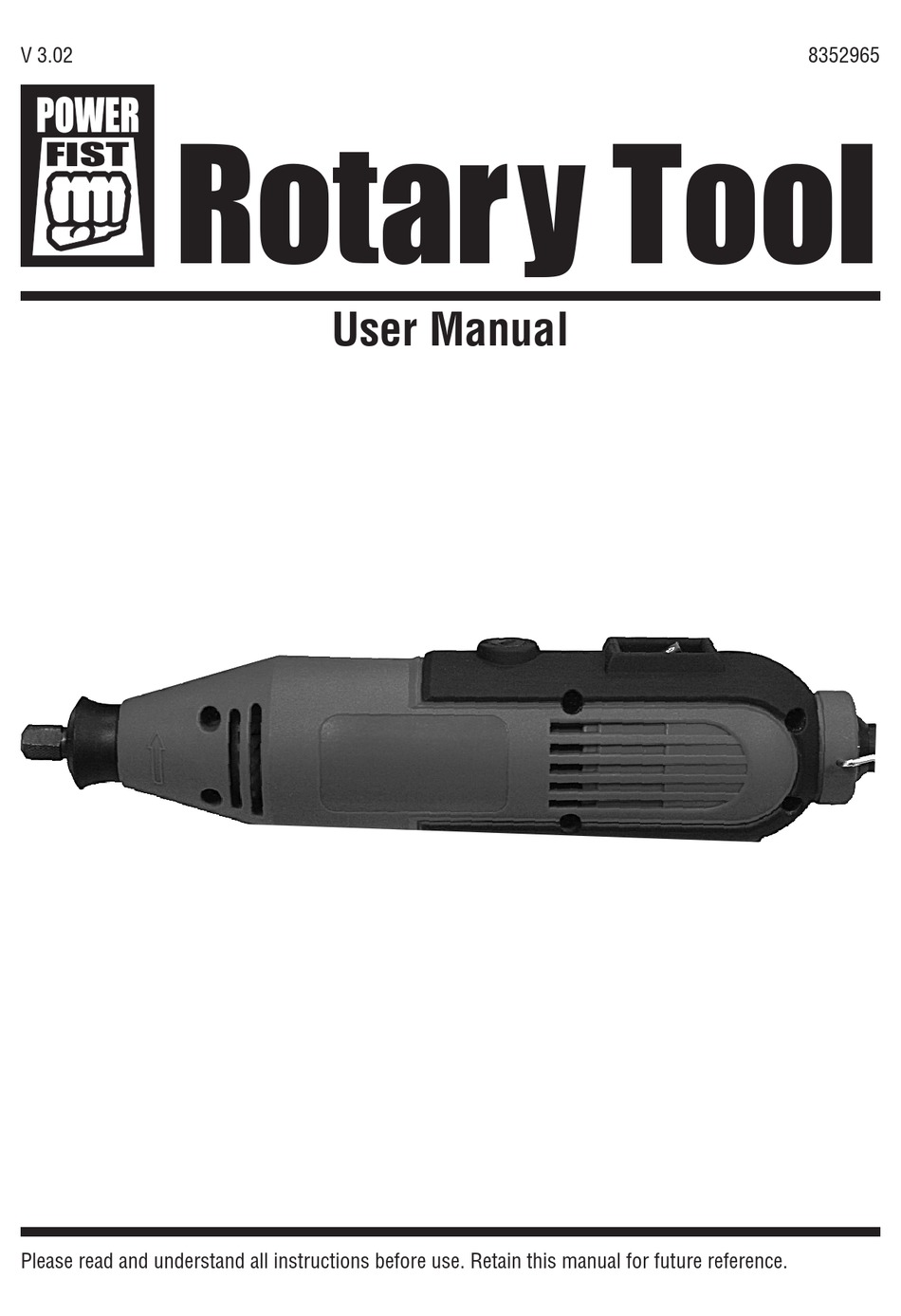 POWER FIST ROTARY TOOL USER MANUAL Pdf Download ManualsLib