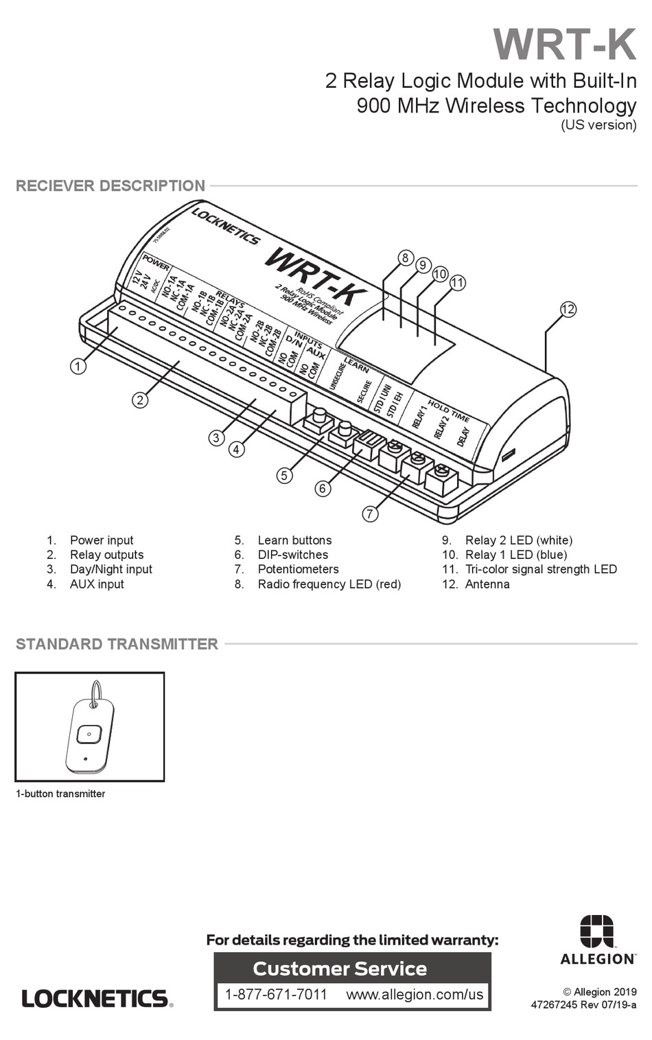 ALLEGION WRTK USER MANUAL Pdf Download ManualsLib