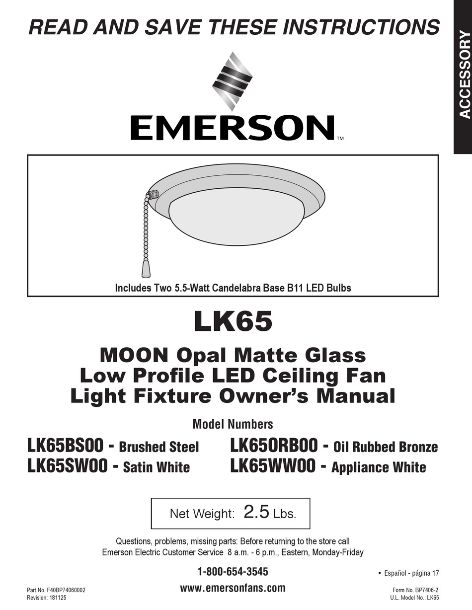 EMERSON LK65BS00 OWNER'S MANUAL Pdf Download | ManualsLib