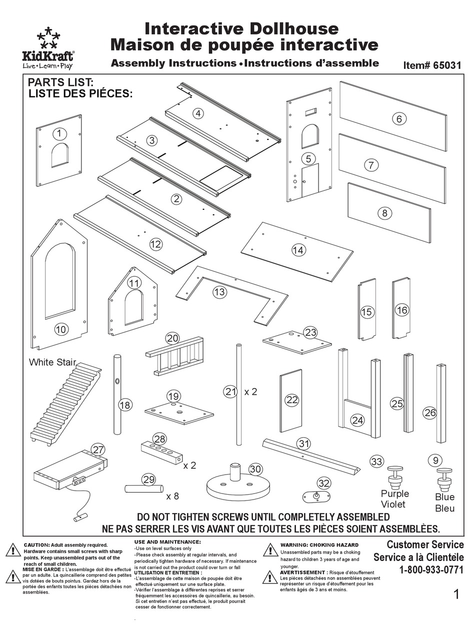 KIDKRAFT 65031 ASSEMBLY INSTRUCTIONS MANUAL Pdf Download ManualsLib
