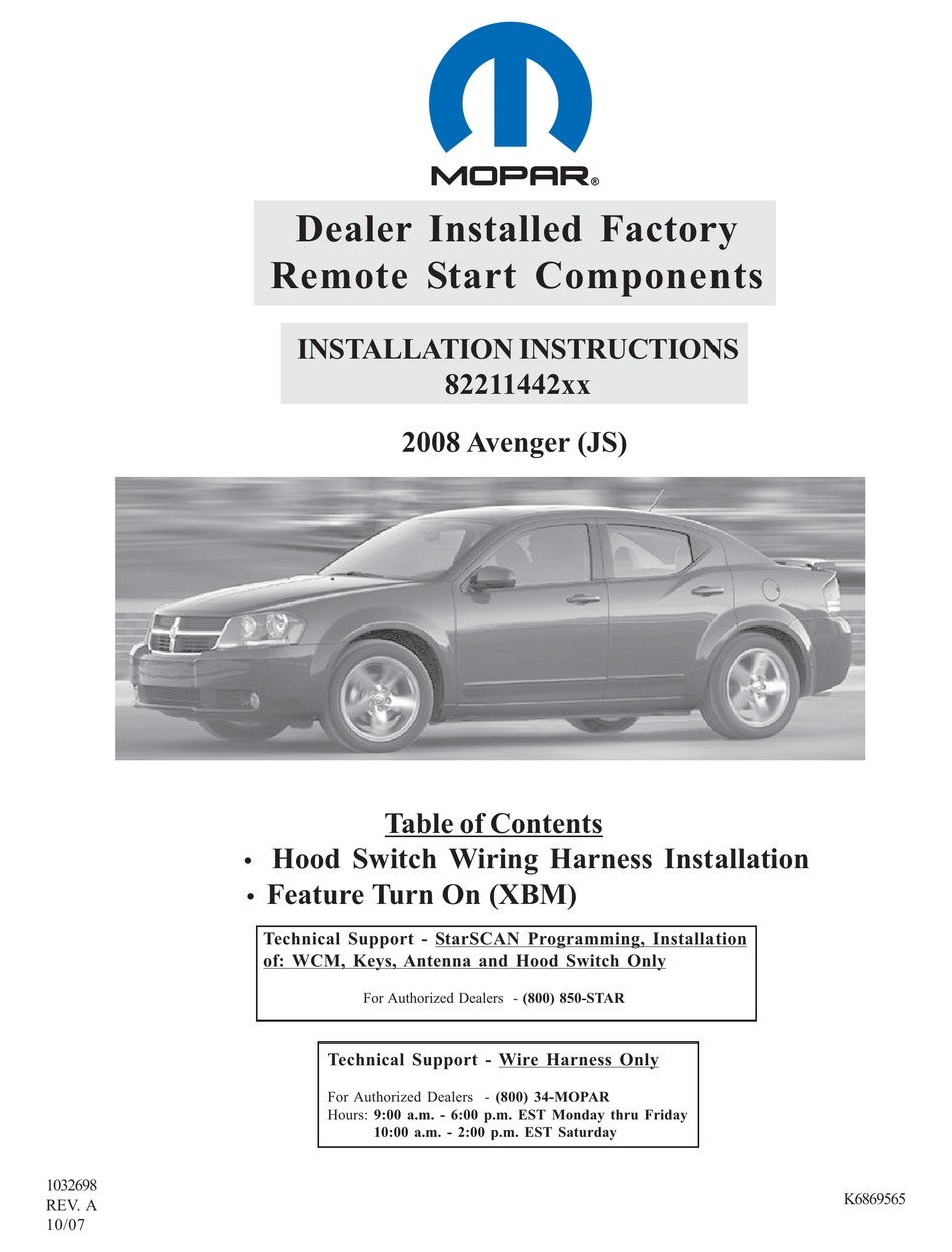 MOPAR 82211442 SERIES INSTALLATION INSTRUCTIONS MANUAL Pdf Download