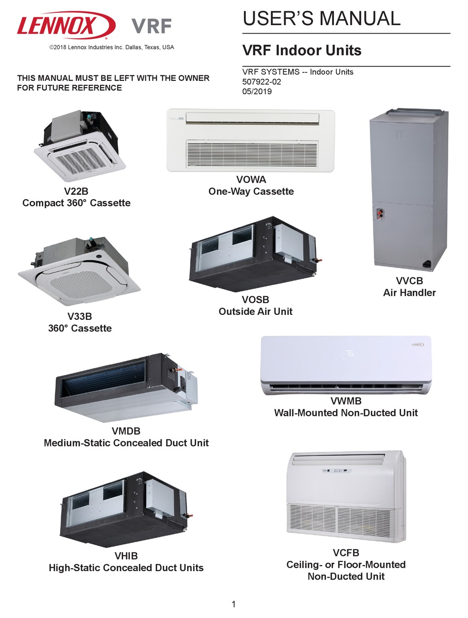 lennox cassette unit