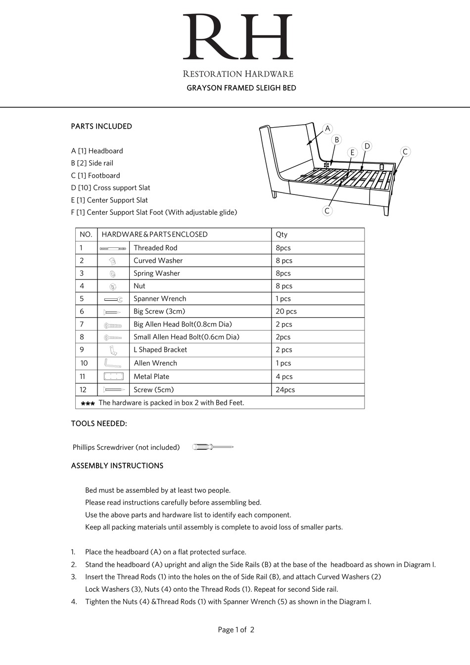 RESTORATION HARDWARE GRAYSON QUICK START MANUAL Pdf Download ManualsLib