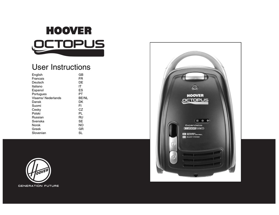 HOOVER OCTOPUS USER INSTRUCTIONS Pdf Download ManualsLib