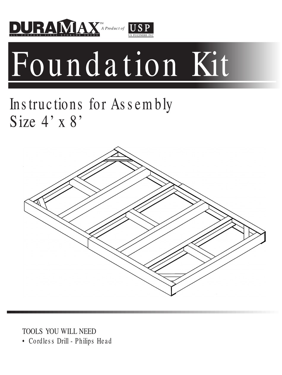 USP DURAMAX FOUNDATION KIT INSTRUCTIONS FOR ASSEMBLY Pdf Download