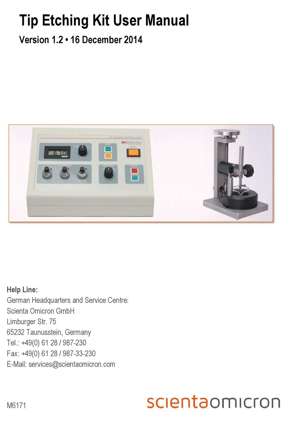 Tip Etching Tool - Scienta Omicron