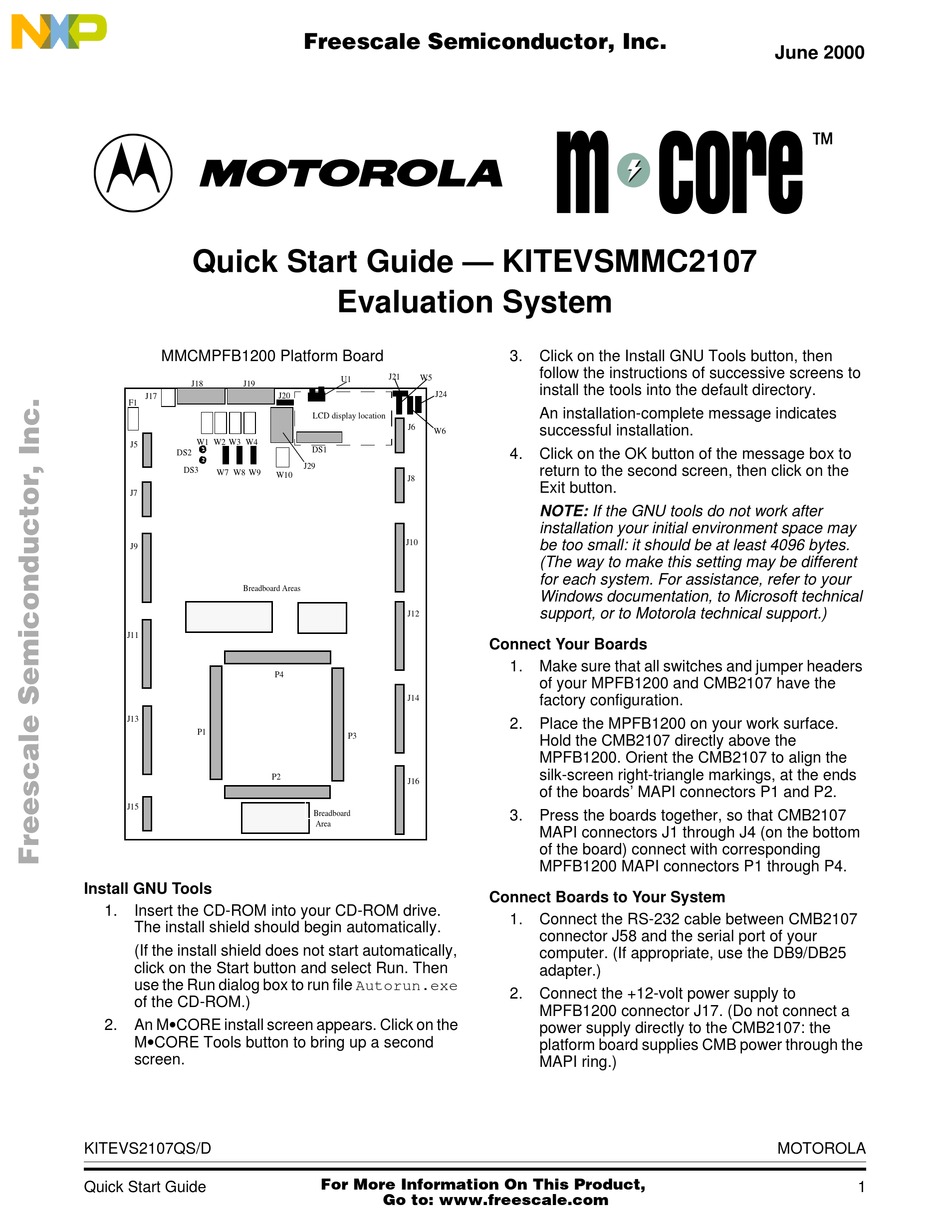 MOTOROLA MMCMPFB1200 QUICK START MANUAL Pdf Download | ManualsLib