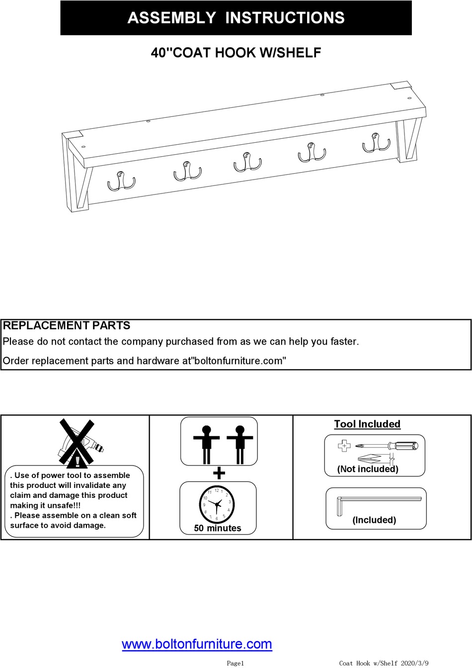 BOLTON FURNITURE ANNP2971 ASSEMBLY INSTRUCTIONS Pdf Download ManualsLib