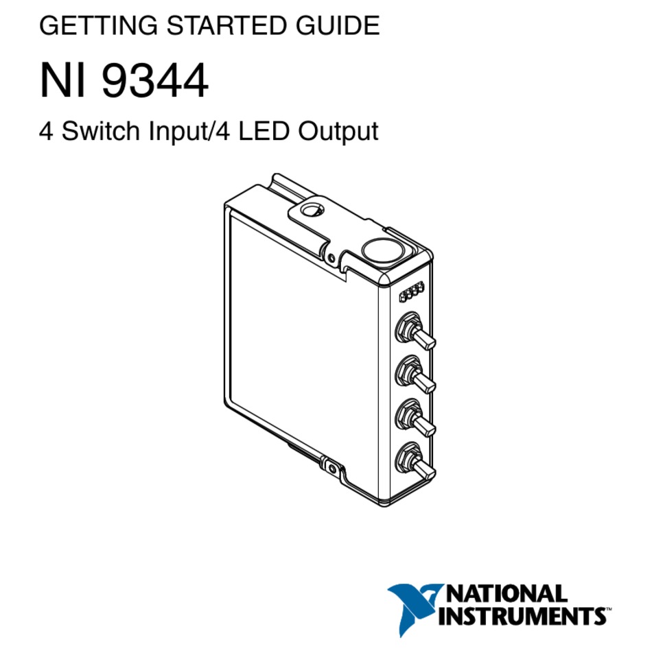 NATIONAL INSTRUMENTS NI 9344 GETTING STARTED MANUAL Pdf Download