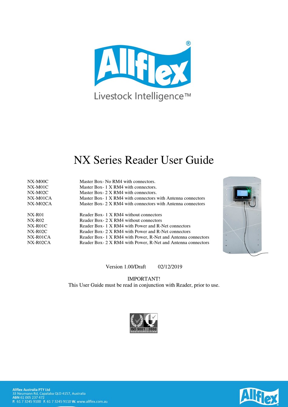 ALLFLEX NX SERIES USER MANUAL Pdf Download | ManualsLib