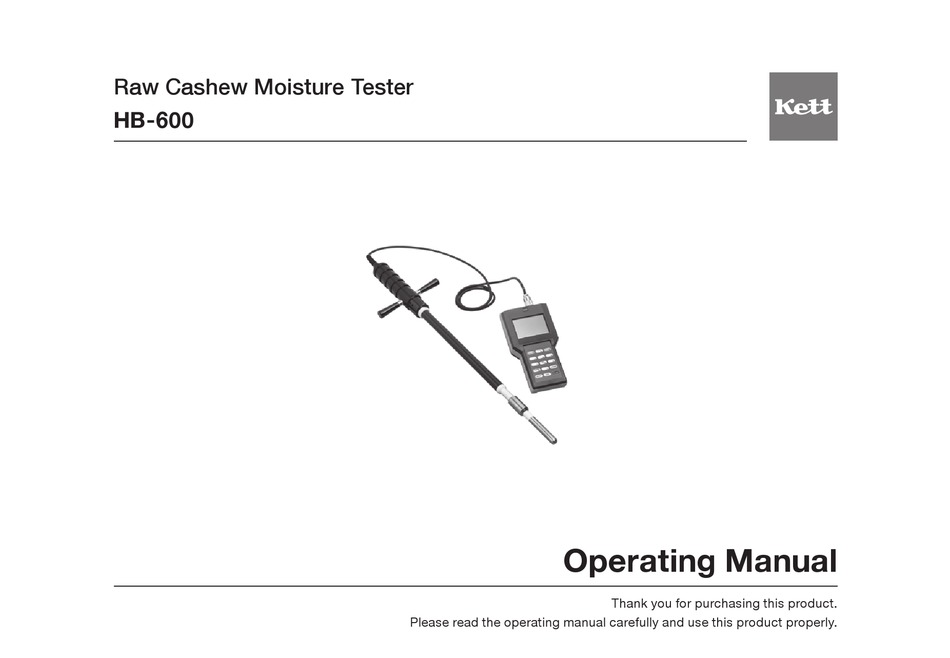 KETT HB600 OPERATING MANUAL Pdf Download ManualsLib