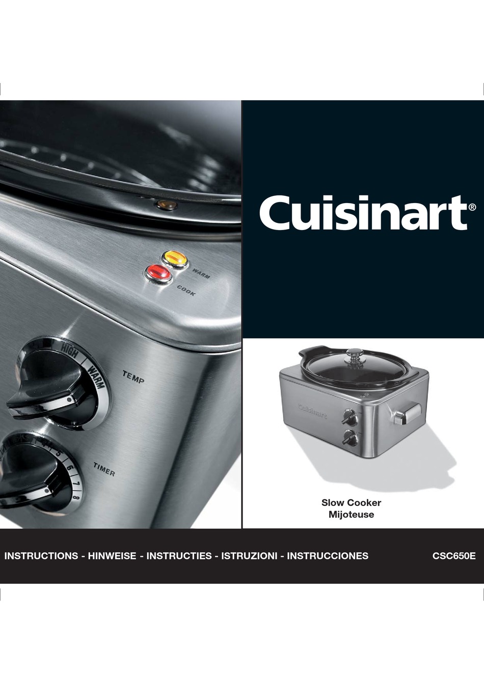 CUISINART CSC650E INSTRUCTIONS MANUAL Pdf Download ManualsLib