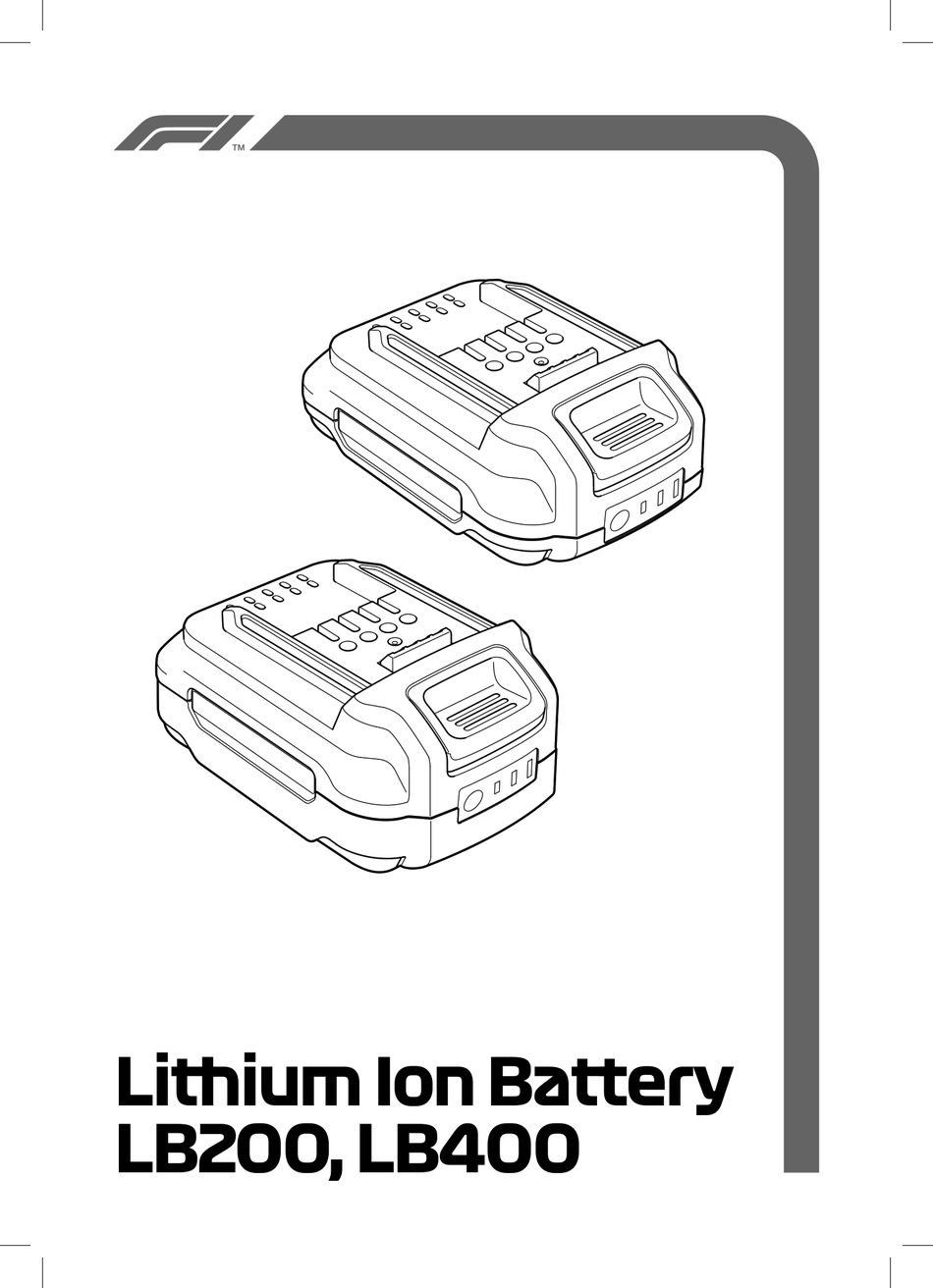 F1 LB200 ORIGINAL OPERATING INSTRUCTIONS Pdf Download ManualsLib