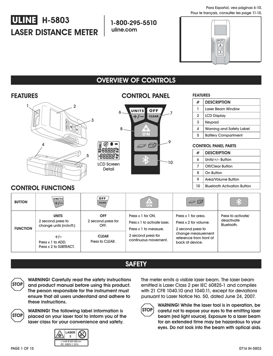 ULINE H5803 MANUAL Pdf Download ManualsLib