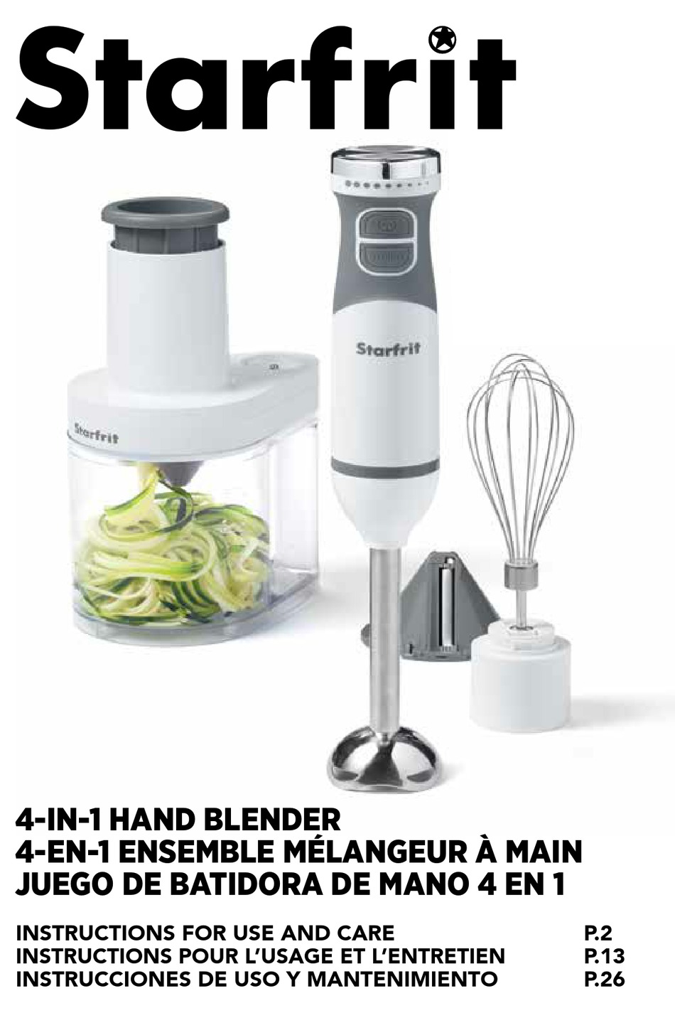 STARFRIT 024221 INSTRUCTIONS FOR USE AND CARE MANUAL Pdf Download