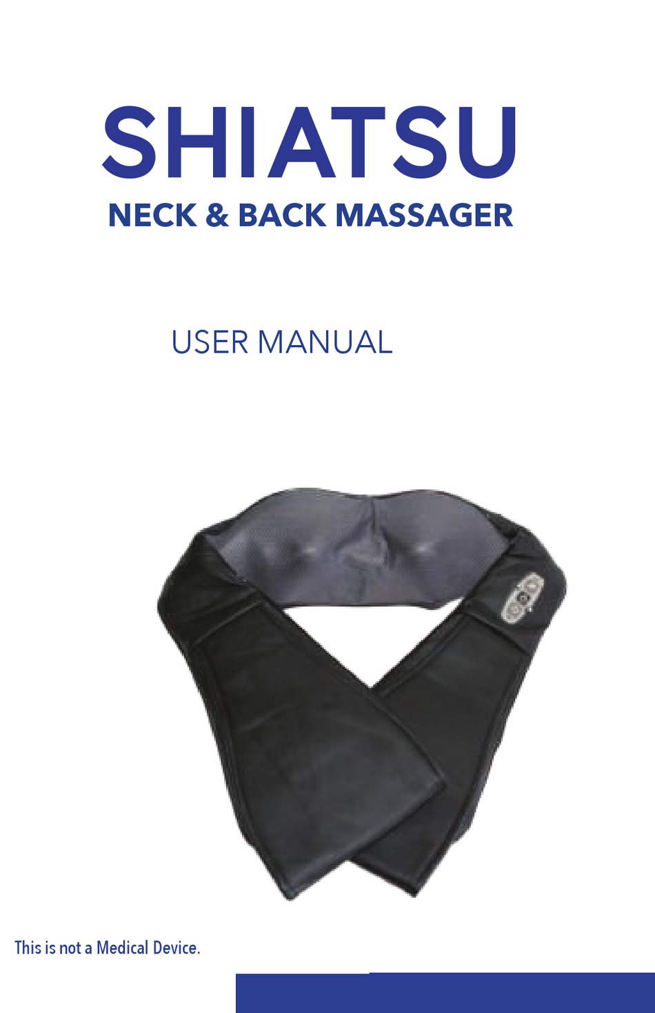 SHIATSU NECK AND BACK MASSAGER USER MANUAL Pdf Download ManualsLib