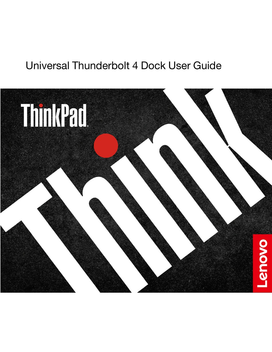Chapter 2. Set Up The Dock; Install The Dock; Update The Dock Driver And  Firmware; Install Dock Manager - Lenovo ThinkPad Universal Thunderbolt 4  Dock User Manual [Page 9] | ManualsLib