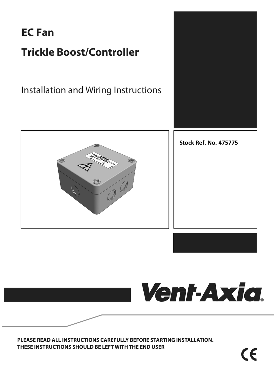 VENTAXIA 475775 INSTALLATION AND WIRING INSTRUCTIONS Pdf Download