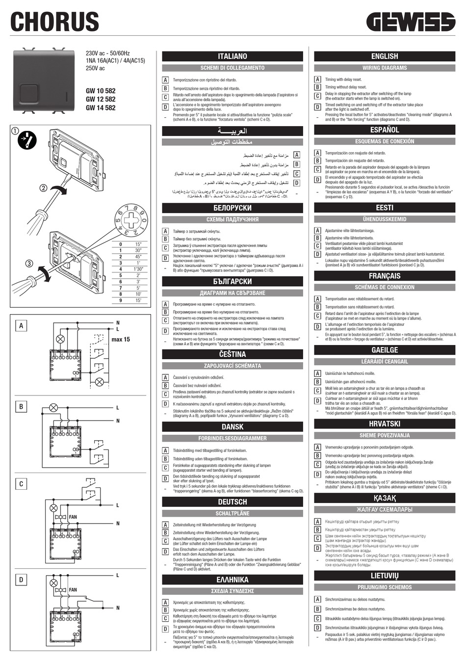 GEWISS CHORUS QUICK START MANUAL Pdf Download ManualsLib