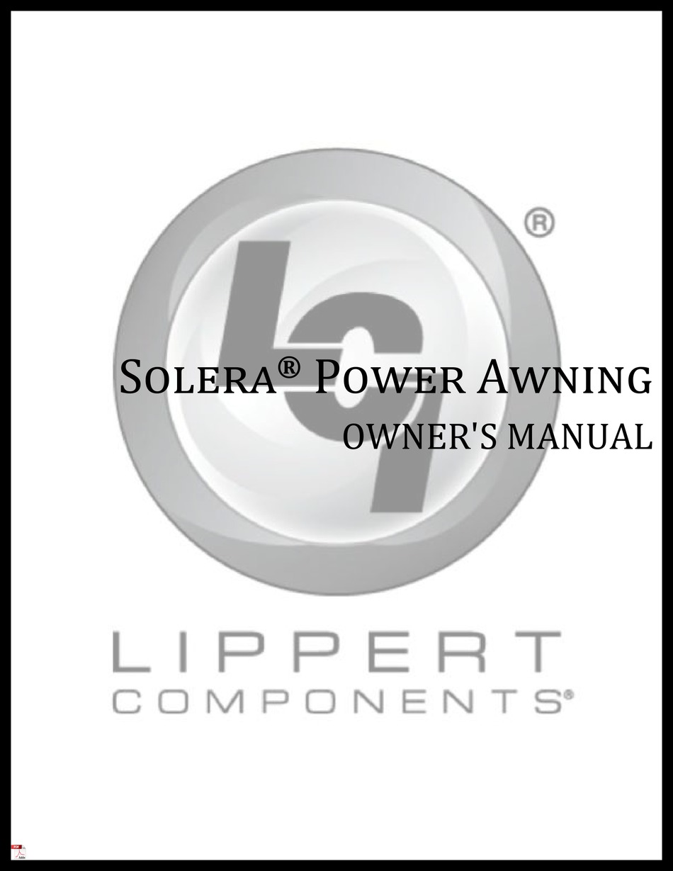 LIPPERT COMPONENTS SOLERA POWER AWNING OWNER