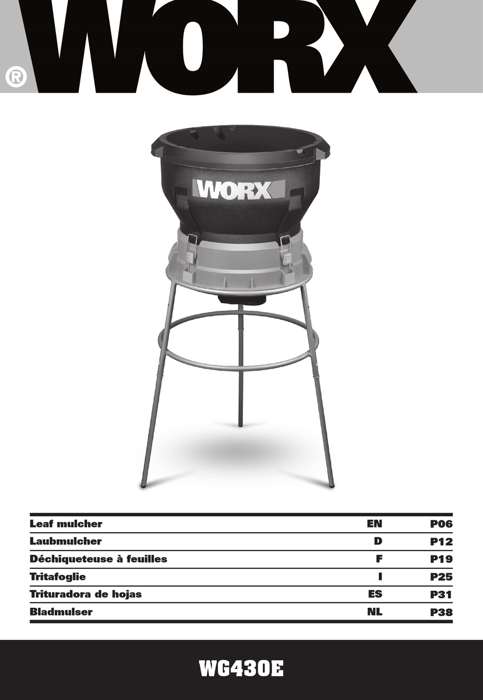 WORX WG430E ORIGINAL INSTRUCTIONS MANUAL Pdf Download ManualsLib