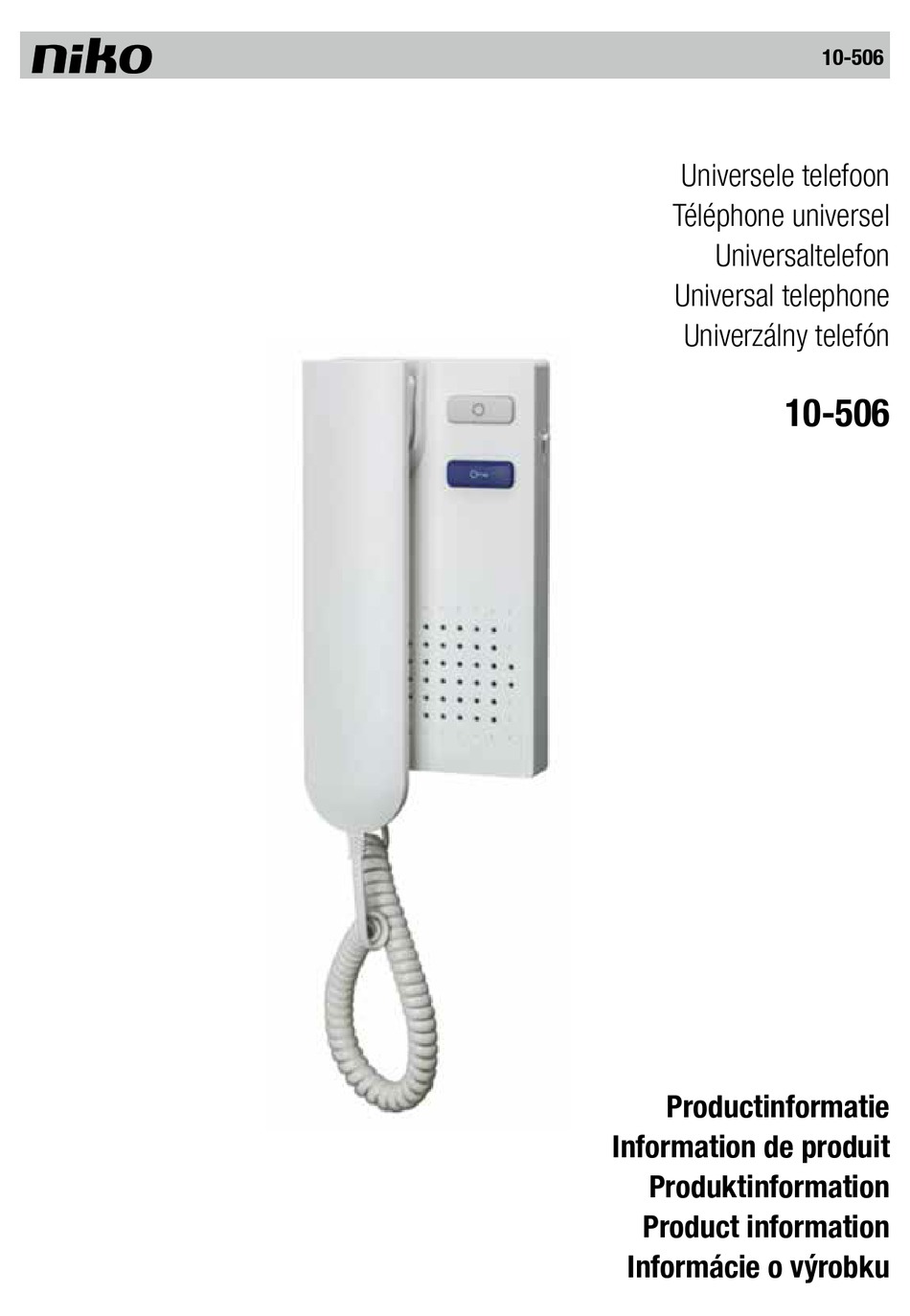 NIKO 10 506 PRODUCT INFORMATION Pdf Download ManualsLib