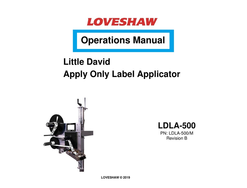 Loveshaw Little David LDLA-500-V2 Wipe-On Electric Label Applicator