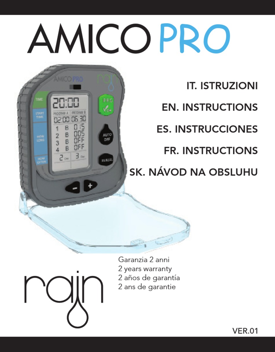 Mutuo Circunferencia cuello Low Battery; Specifications - Rain AMICO PRO Instructions Manual [Page 10]  | ManualsLib