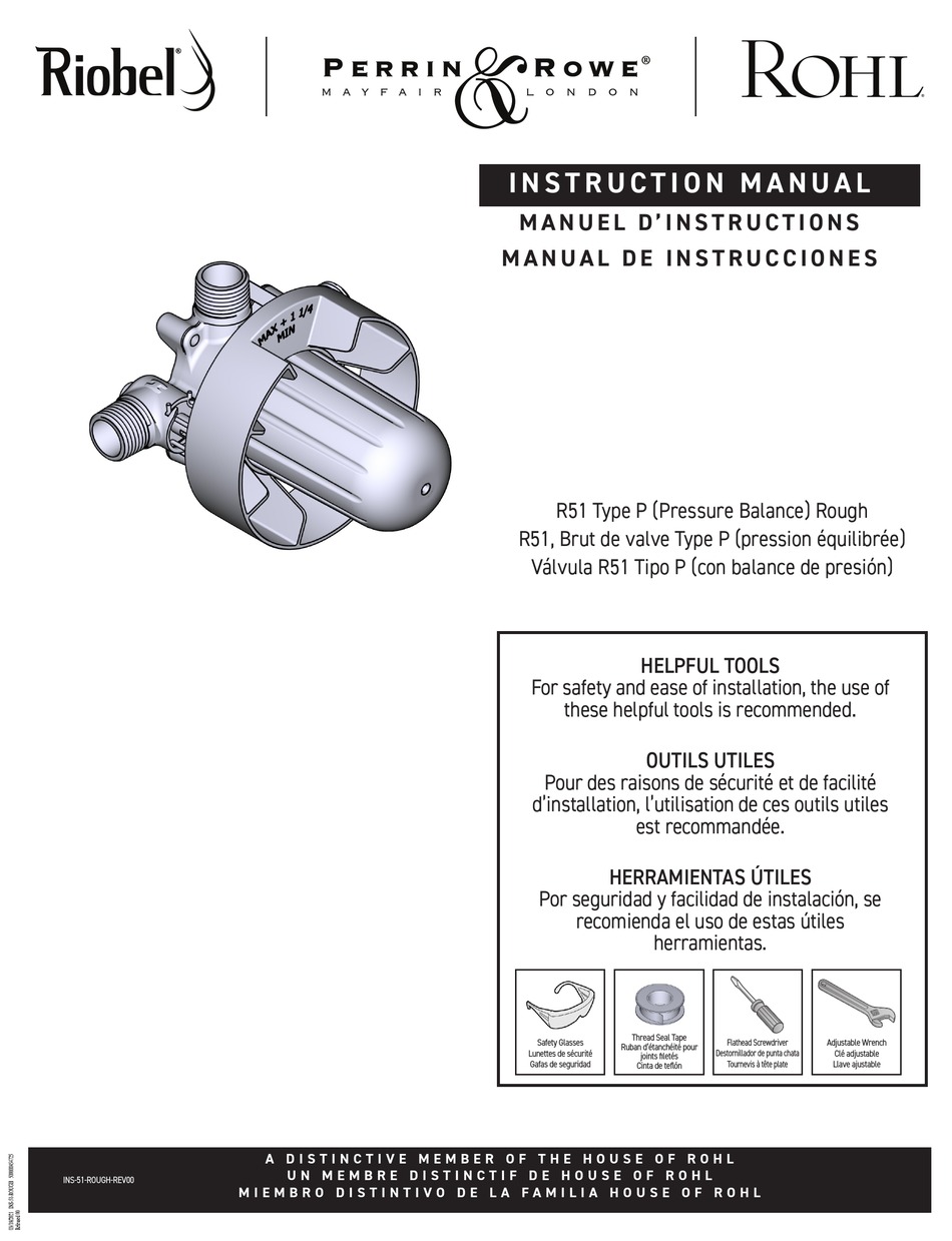 RIOBEL R51 INSTRUCTION MANUAL Pdf Download ManualsLib