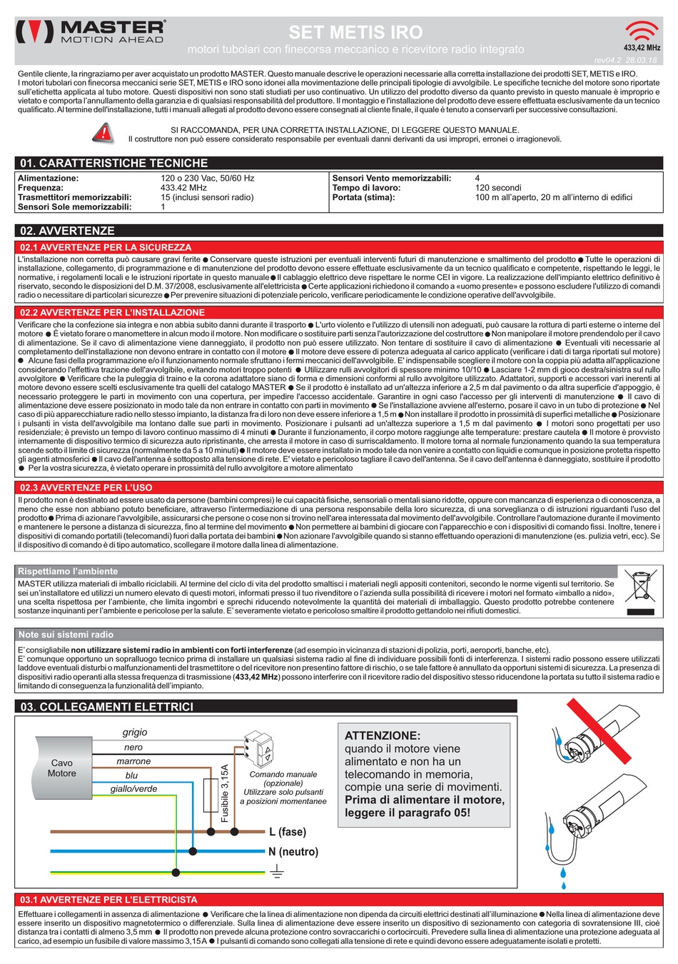 MASTER SET MANUAL Pdf Download ManualsLib