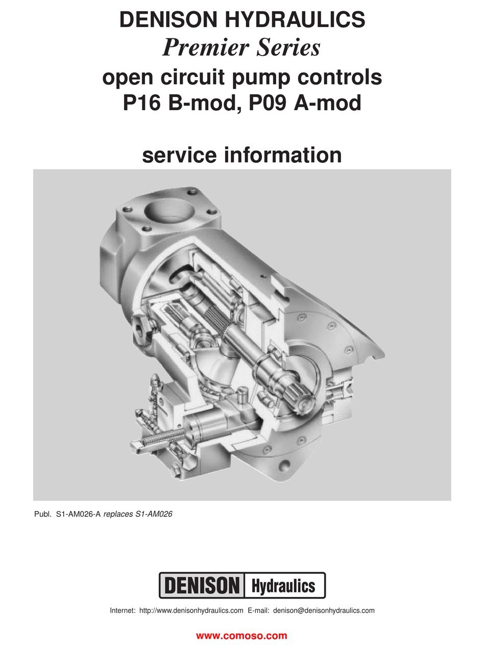 DENISON HYDRAULICS PREMIER SERIES SERVICE INFORMATION Pdf Download