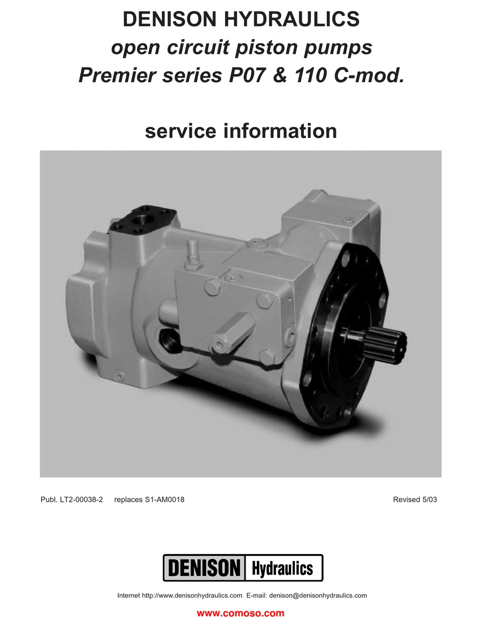 DENISON HYDRAULICS PREMIER SERIES SERVICE INFORMATION Pdf Download ...